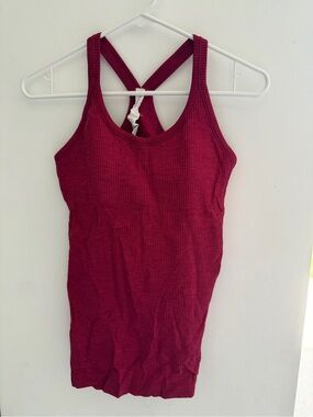 lululemon athletica Ribbed Cross-Back Tank - Burgundy